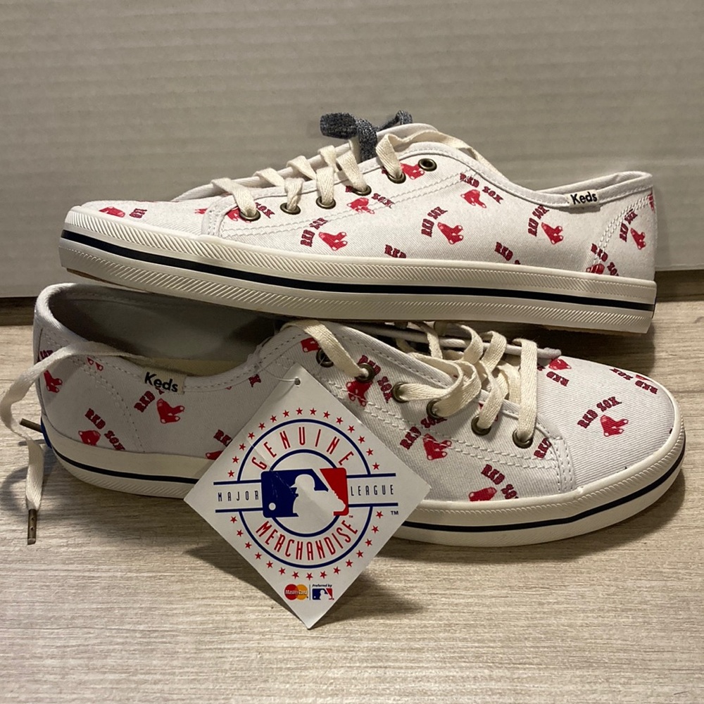 Keds MLB Red Sox Logo Sneakers Size 8 NWT